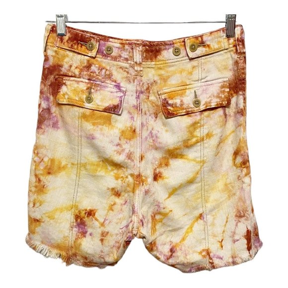 We The Free Size 2 She's a Legend Tie Dye Bermuda Denim Shorts - Picture 4 of 8